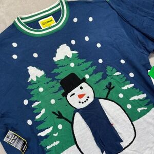Tipsy‎ Elves Sweatshirt Men's 4XL Blue Peekaboo Snowman Crewneck Christmas NWT